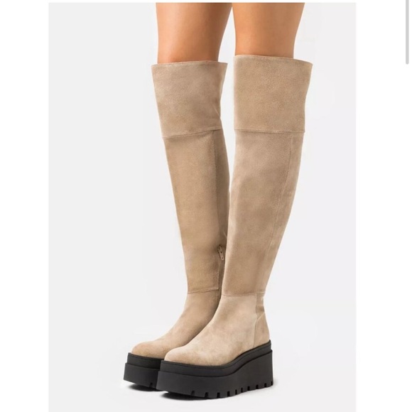 Free People London Calling Wedge Over The Knee Boots - Picture 3 of 6